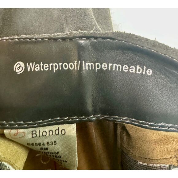 BLONDO Irving Gray Wedge Waterproof Bootie, Pull-On, Sz 8 - Picture 11 of 14